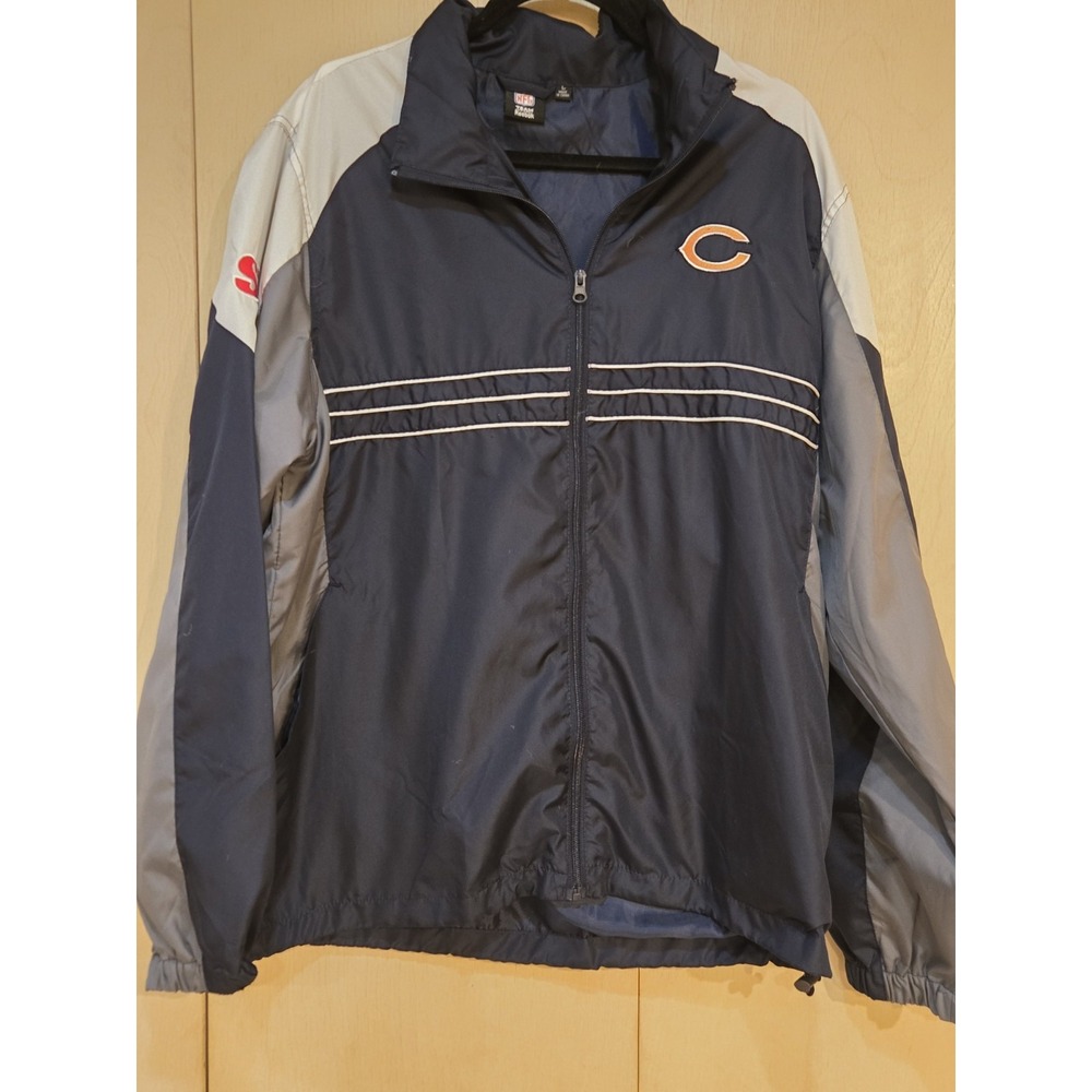 Reebok Chicago Bears SI Windbreaker Large Full Zip Jacket Vintage 1990's